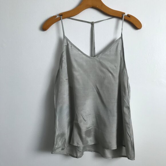 Chan Luu Gray Camisole T Back Tank Top Womens L - Picture 1 of 9